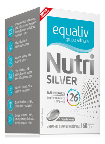 Kit Com 8 Vitaminas Nutri Silver 60cps Equaliv