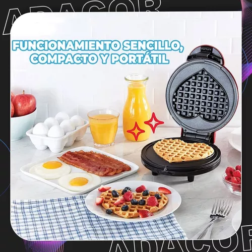 Waflera Eléctrica Para Waffles En Forma De Corazon Portatil
