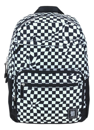 Mochila Escolar Grande Chenson 1818 Porta Laptop 15 Pulgadas 1865657-3 Coleccion Check Color Negro