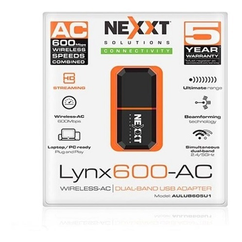 Imagen 4 de 4 de Adaptador Usb Wireless Ac600 Wifi Nexxt Lynx600 Dual Band