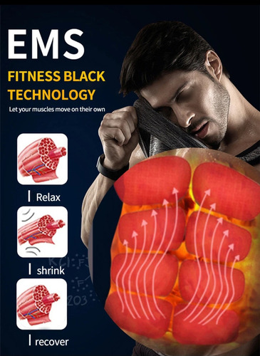 Parche Adhesivo Abdomen De Hidrogel Electroestimulador Abs
