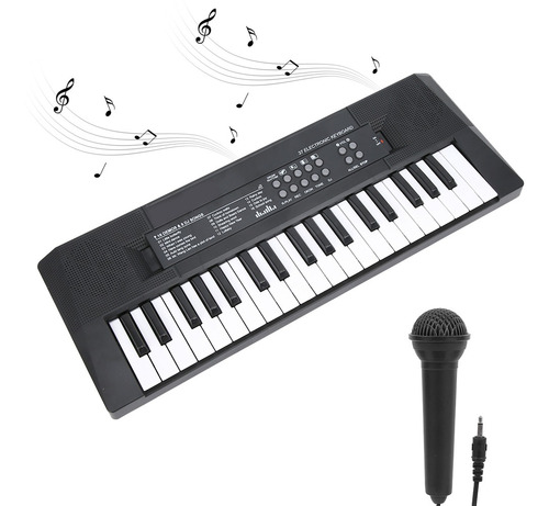 Imagen 7 de 10 de Teclado De Juguete Eléctrico De 37 Teclas Piano Musical Para