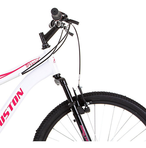 Bicicleta Branco/rosa Aro 26 Freios V-brake 21m Houston Tamanho do quadro 18