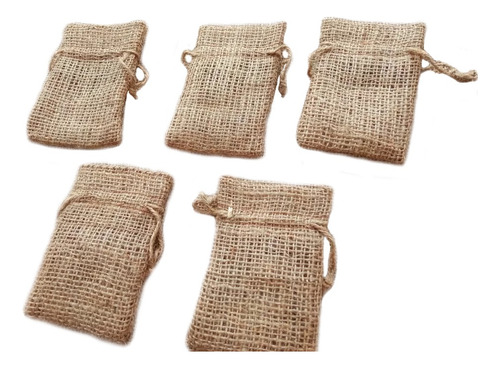 Bolsas / Saquitos En Yute Para Bautizo (6cmx8cm)