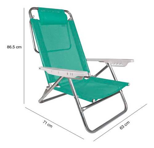 Silla Summer Con Almohadilla Verde Mor