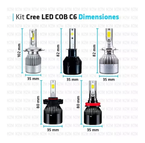 Lampara LED H1 6 LED CREE