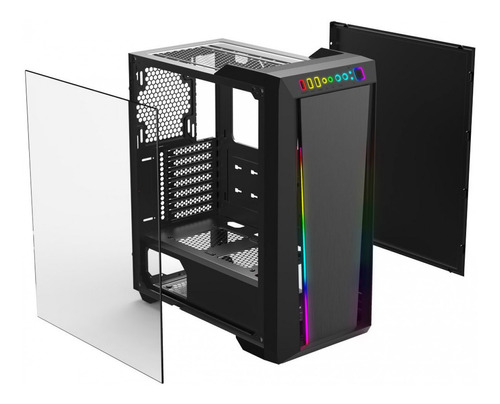 Gabinete Gamdias Gamer, Argus M2, Rgb, Mid Tower, Atx, Black Cor Preto