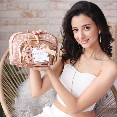 Kit De Necessaire Com 3 Pçs Glitz Jacki Design