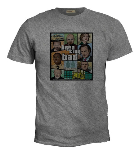 Camiseta Estampada Grand Theft Auto Breaking Bad Hombre Irk 