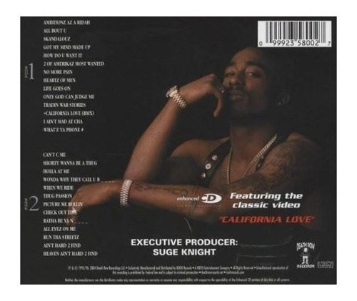2pac Tupac All Eyez On Me Importado Cd X 2 Nuevo