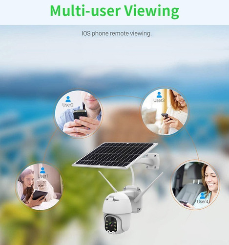 Imagen 4 de 7 de Cámara Ip Solar 1080p 4g Tipo Domo / Panel Solar Mono