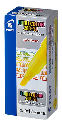 Imagem 1 de 4 de Caneta Marca Texto Pilot Lumini Color Amarela 12 Unidades