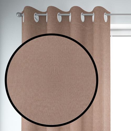 Set De Cortinas Blackout 2 Paños De 140 X 220 Cm Crema