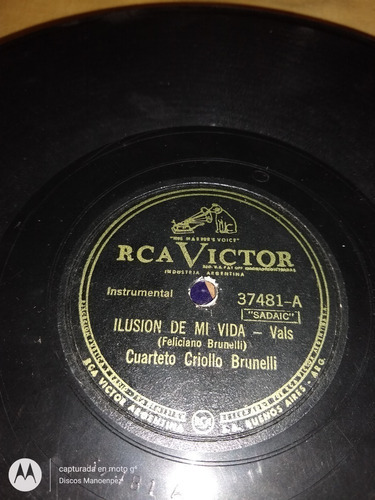 Pasta Cuarteto Criollo Brunelli Rca Victor C125