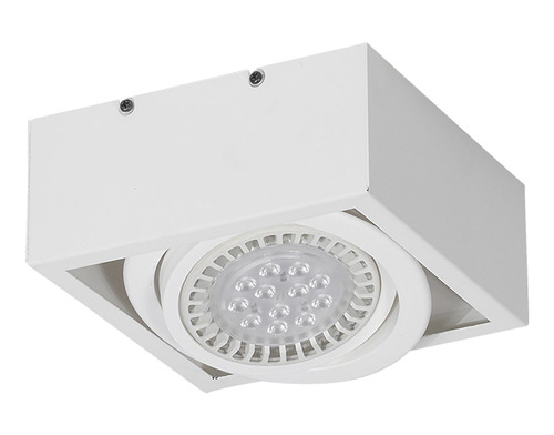 Plafon De Techo Ferrolux 1 Luz Ar111 Gu10 Movil Apto Led Color Blanco