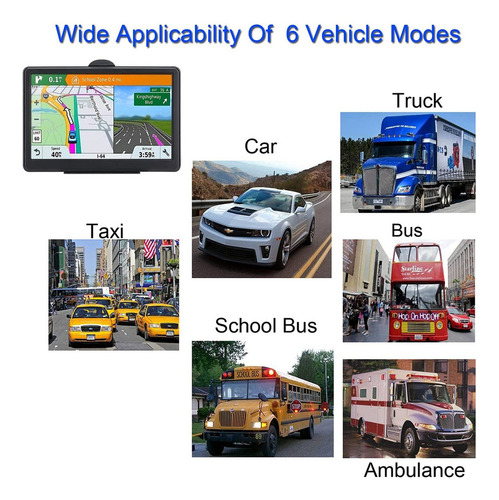 Y Navegador Gps Automotriz Portátil De 7 Pulgadas