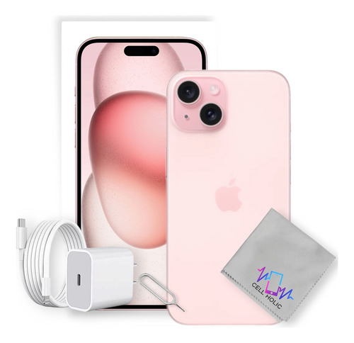 Apple Iphone 15 128 Gb Rosa Sim Fisico Caja Orig Bateria 100 Rosa (Reacondicionado)