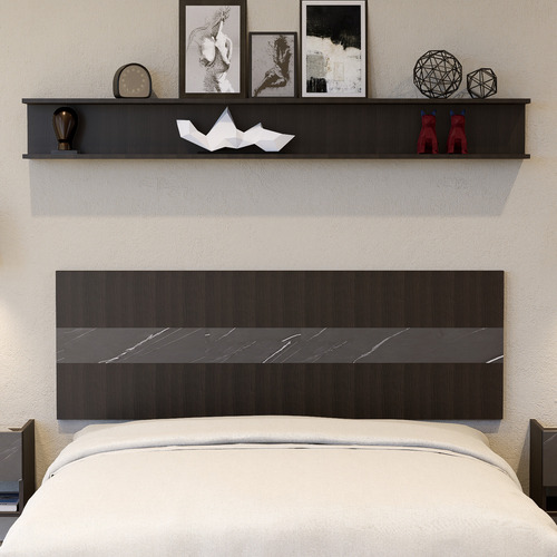Cabecera Matrimonial De Pared Minimalista Vesta Sobrio Studio Chocolate Vizcaya