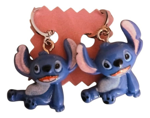 Aros Stitch Azul Acero Quirúrgico Lil Y Stitch Kawai Minions