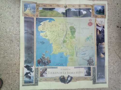 El Mapa De Tolkien De La Tierra Media 1995 Minotauro Único!