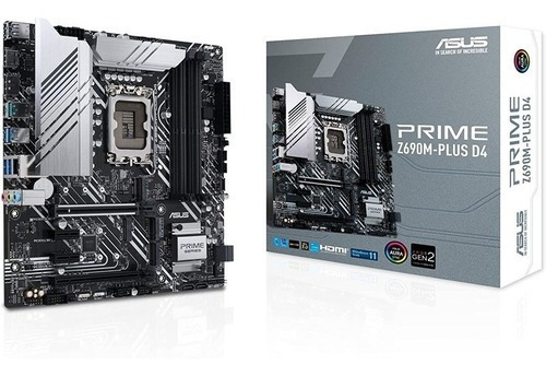 Motherboard Asus Prime Z690m-plus D4 Intel 1700 M-atx Ddr4