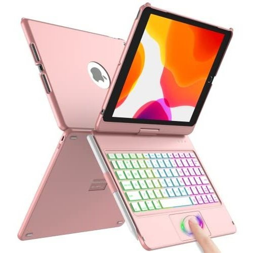 Amzcase Touch Keyboard Case Para iPad 9th Generation Qjrzs