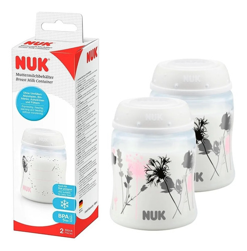 Set X2 Vasos Contenedores De Leche Materna 150ml Nuk