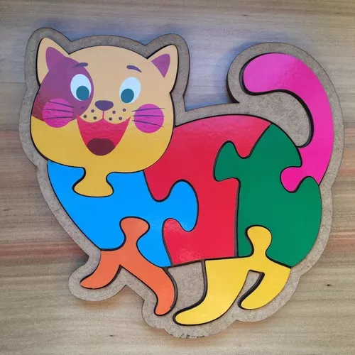 Brinquedo Educativo Quebra-cabeça Infantil - Gatinho