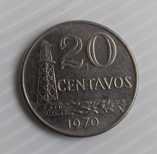 Brasil 20 Centavos Año 1970 Moneda De Cuproniquel Km# 579.2