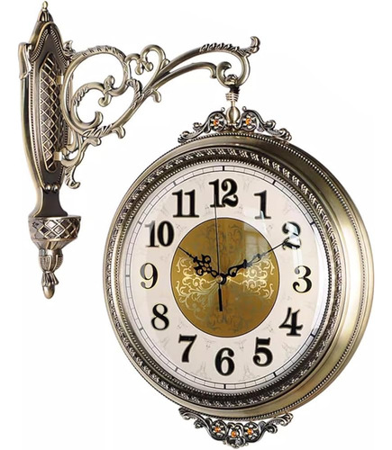 Guyifuny Vintage Reloj De Pared De Doble Cara Rotación De 36
