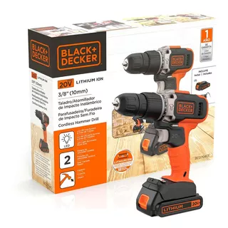 Taladro Percutor 3/8 Black & Decker Bcd704c1 20v Litio