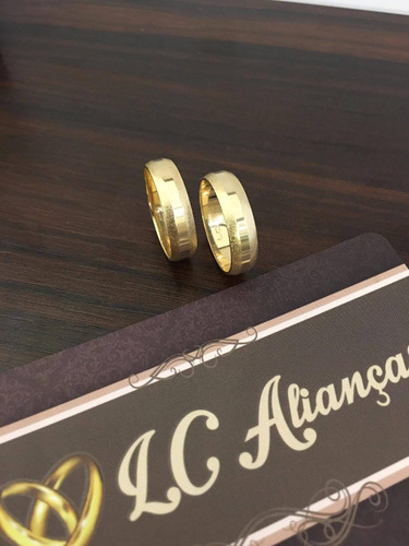 Par De Aliança Em Ouro 18k Noivado/casamento Modelo 53