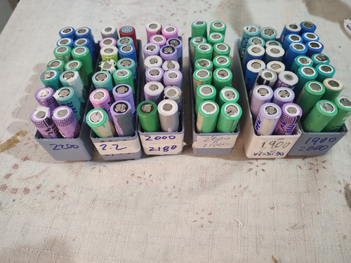 25 Baterias 18650 Amperagem De 1,9 Ah A 2,1 Amperes Testada