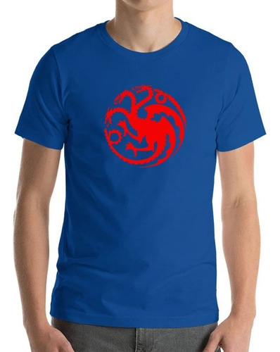 Polera Dragon Medieval Escudo Fuego Moda Hombre