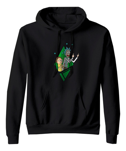 Sudadera Rick Y Morty Cientifico Dimension Portal Dedo