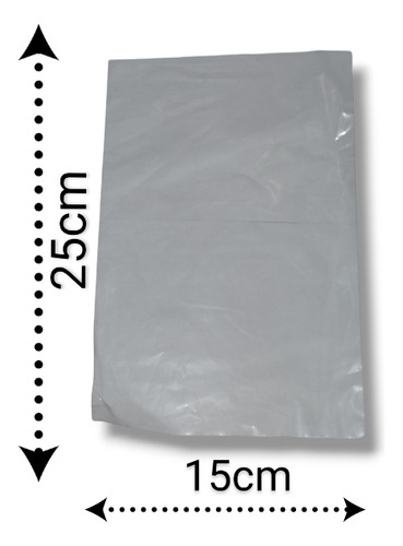 2kg Bolsa Transparente 15x25 (1/4 Medida) Biodegradable 