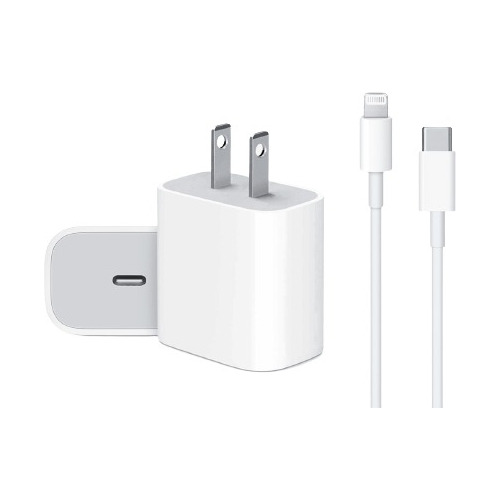 Cargador Para iPhone Cubo 20w + Cable C A L 1 Metro Original