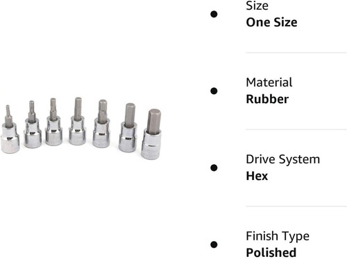 Dados Con Punta Hexagonal Allen Metrico 7 Pz Craftsman Evolv