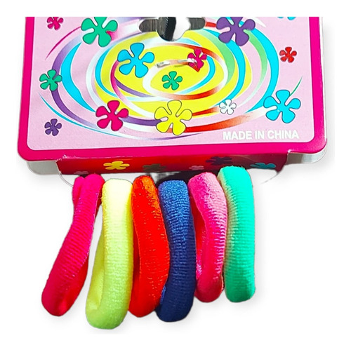 Colitas Para El Pelo Pack X 6 Unidades Chicas Colores Fluor