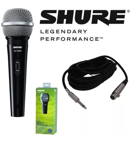 Kit 2 Microfone Shure Vocal C/fio Sv100 - Oferta Relampago