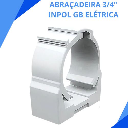Kit 50 Un Abraçadeira Plástico Fixar Conduite Pvc 3/4