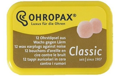 Tapones Para Oídos - Ohropax Reusable Wax-cotton Ear Plugs -