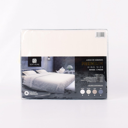 Imagen 4 de 4 de Juego De Sabanas King Size 600h Calidad Hotelera