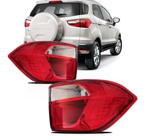 Par Lanterna Traseira Ecosport 2013 A 2015 Canto