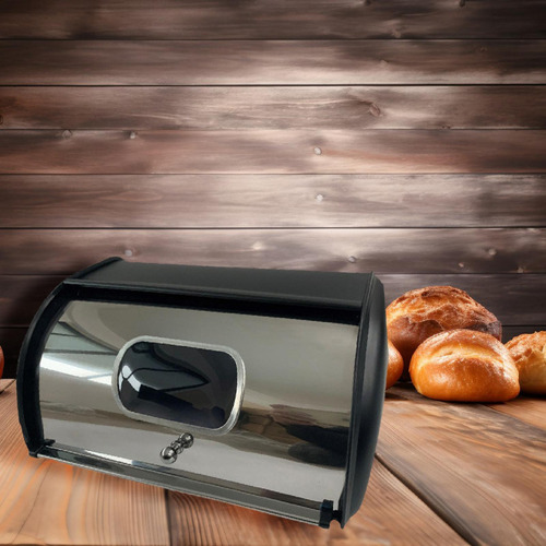 Caja De Pan Con Tapa Enrollable, Rústica, Multiusos Para