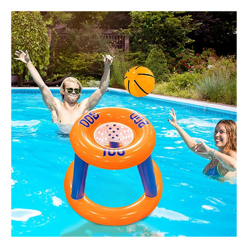 Juego Inflable Aro Basquet Pelota Piscina Niños Pool24k