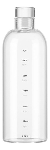 Botella De Agua De Vidrio Transparente Con Marcador De Tiemp