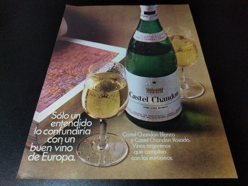 (pb291) Publicidad Clipping Vino Castel Chandon * 1972