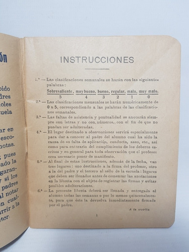 Imagen 3 de 7 de Librería Del Colegio Antigua Libreta Escolar Mag 57537