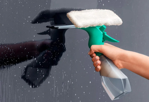 Imagem 5 de 5 de Rodo Limpa Vidros Mop 3 Em 1 Spray E Reservatório Lyor